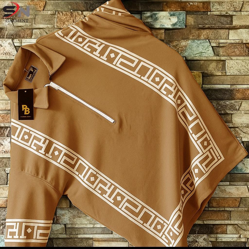 Half Zip printed T-Shirt