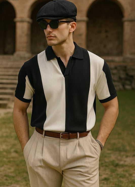 Old Money Panel V Collar T-Shirt